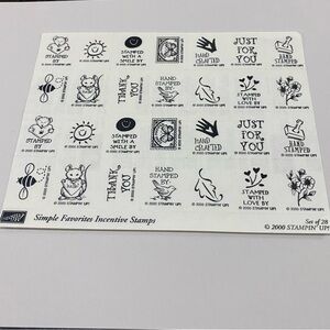 Stampin’UP Simple Favorites Incentive Stamps set of 28 stamps